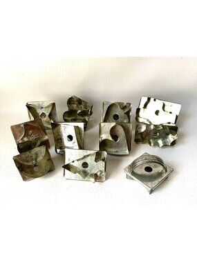 11 Vintage Cookie Cutters Metal Cookie Cutters Tin Handle